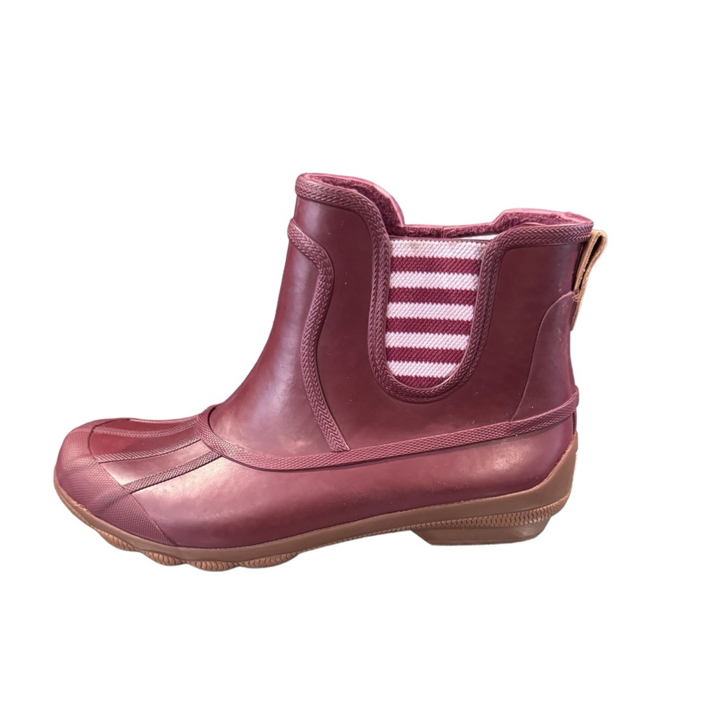 Sperry Rain Boot Siren Cove Burgundy Red Women's 8